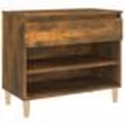 vidaXL Armoire à chaussures Chêne fumé 70x36x60 cm Bois d'ingénierie
