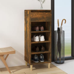 Vidaxl - Armoire à chaussures Chêne fumé 40x36x105 cm Bois d'ingénierie