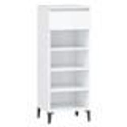vidaXL Étagère à chaussures Blanc brillant 40x36x105cm Bois ingénierie
