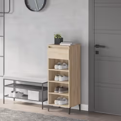 vidaXL Étagère à chaussures Chêne sonoma 40x36x105cm Bois d'ingénierie