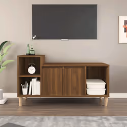 Ce meuble TV classique est un supplément pratique et accrocheur à votre intérieur. Matériau robuste : le bois d'ingénierie es ...