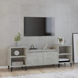 Vidaxl - Meuble tv Gris béton 160x35x55 cm Bois d'ingénierie