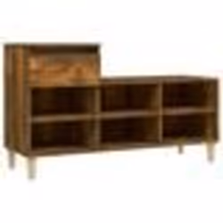 vidaXL Armoire à chaussures Chêne fumé 102x36x60 cm Bois d'ingénierie
