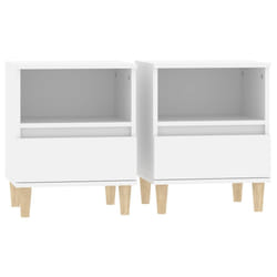 VidaXL 821795 Table de nuit et table de chevet Blanc
