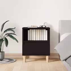VidaXL 821796 Table de nuit et table de chevet Noir - Vue supplémentaire 2