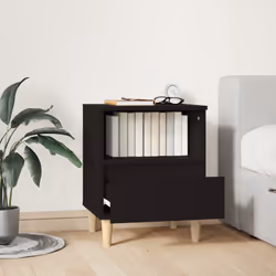 VidaXL 821796 Table de nuit et table de chevet Noir - Vue supplémentaire 3