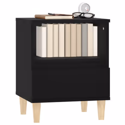 VidaXL 821796 Table de nuit et table de chevet Noir - Vue supplémentaire 4
