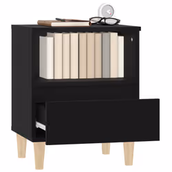VidaXL 821796 Table de nuit et table de chevet Noir - Vue supplémentaire 5