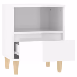 VidaXL 821799 Table de nuit et table de chevet Blanc - Vue supplémentaire 8