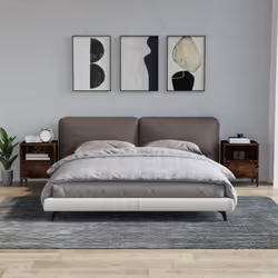Ces tables de chevet au design élégant sont un supplément intemporel à votre décoration intérieure. Matériau durable : le boi ...