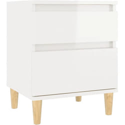 Vidaxl - Table de chevet Blanc brillant 40x35x50 cm