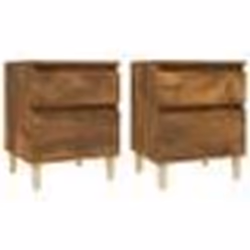 vidaXL Tables de chevet 2 pcs Chêne fumé 40x35x50 cm