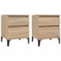 vidaXL Tables de chevet 2 pcs Chêne sonoma 40x35x50 cm