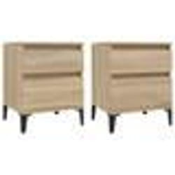 vidaXL Tables de chevet 2 pcs Chêne sonoma 40x35x50 cm