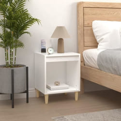 821858 vidaXL Table de chevet Blanc 40x35x50 cm Bois d'ingénierie