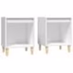 vidaXL Tables de chevet 2 pcs Blanc 40x35x50 cm