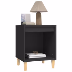 VidaXL 821861 Table de nuit et table de chevet Noir - Vue supplémentaire 4