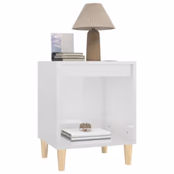 VidaXL 821862 Table de nuit et table de chevet Blanc - Vue supplémentaire 4