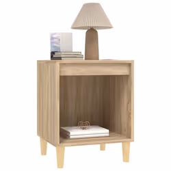 VidaXL 821865 Table de nuit et table de chevet Chêne - Vue supplémentaire 4