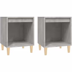 Ces tables de chevet au design élégant sont un supplément intemporel à votre décoration intérieure. Matériau durable : le boi ...
