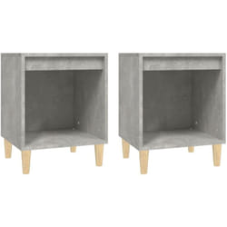 Tables de chevet 2 pcs Gris béton 40x35x50 cm Vidaxl