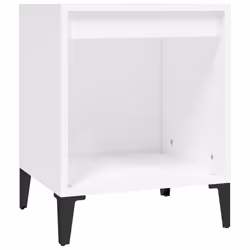VidaXL 821874, Blanc, Métal, Bois, 400 mm, 350 mm, 500 mm, 1 pièce(s)