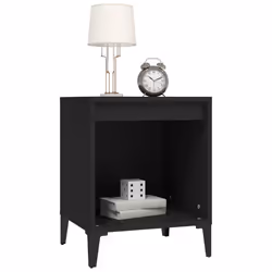 VidaXL 821877 Table de nuit et table de chevet Noir - Vue supplémentaire 4