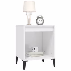 VidaXL 821878 Table de nuit et table de chevet Blanc - Vue supplémentaire 4
