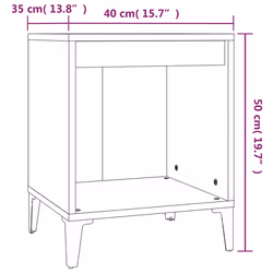 VidaXL 821878 Table de nuit et table de chevet Blanc - Vue supplémentaire 6