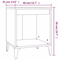 VidaXL 821882 Table de nuit et table de chevet Couleur du béton - Vue supplémentaire 8