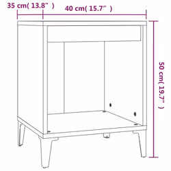 VidaXL 821883 Table de nuit et table de chevet Couleur du béton - Vue supplémentaire 8