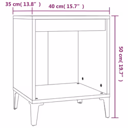 VidaXL 821884 Table de nuit et table de chevet Chêne - Vue supplémentaire 8