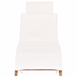 VidaXL 3143633 chaise d'extérieur Linge Siège rembourré Teck Crème, Blanc - Vue supplémentaire 4