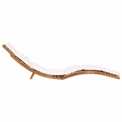 VidaXL 3143633 chaise d'extérieur Linge Siège rembourré Teck Crème, Blanc - Vue supplémentaire 6