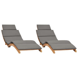 VidaXL 3143634 chaise d'extérieur Linge Siège rembourré Teck Gris
