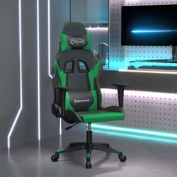 Chaise De Jeu Noir Et Vert Similicuir Vidaxl996742