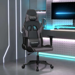 Chaise De Jeu Noir Et Gris Similicuir Vidaxl300971