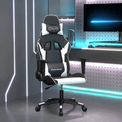 Chaise De Jeu Noir Et Blanc Similicuir Vidaxl166254