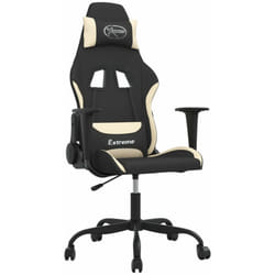Chaise De Jeu Noir Et Crème Tissu Vidaxl