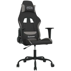 Chaise De Jeu Noir Et Gris Clair Tissu Vidaxl