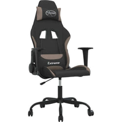 Chaise De Jeu Noir Et Taupe Tissu Vidaxl