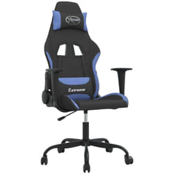 Chaise De Jeu Noir Et Bleu Tissu Vidaxl