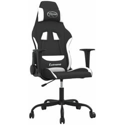Chaise De Jeu Noir Et Blanc Tissu Vidaxl