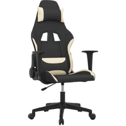 Chaise De Jeu Noir Et Crème Tissu Vidaxl
