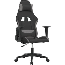 Chaise De Jeu Noir Et Gris Clair Tissu Vidaxl
