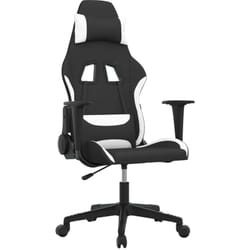 Chaise De Jeu Noir Et Blanc Tissu Vidaxl