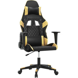 Chaise De Jeu Noir Et Doré Similicuir Vidaxl