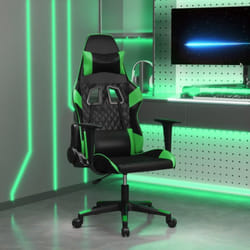Chaise De Jeu Noir Et Vert Similicuir Vidaxl