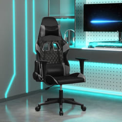Chaise De Jeu Noir Et Gris Similicuir Vidaxl