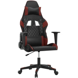 Chaise De Jeu Noir Et Rouge Bordeaux Similicuir Vidaxl